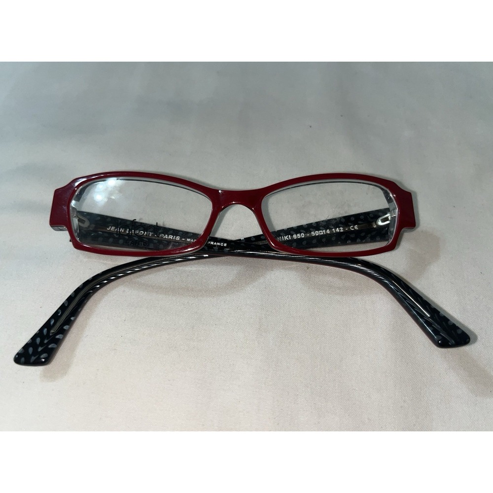Jean Lafont Eyeglasses Niki 650 Red Black Polka Dot 50-14-142 Made in France
